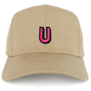 Gorra de béisbol estructurada con parche del alfabeto U de Stitchfy (SF-AP0108-27-079)