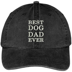 Stitchfy Best Dog Dad Ever Embroidered Soft Fit Washed Cotton Baseball Cap imagem 2