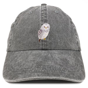 Stitchfy Owl Patch Pigment Teñido Gorro de béisbol lavado (SF-AP0036-MGC-7601)