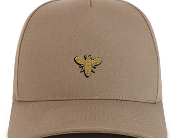 Stitchfy Golden Bee Embroidered Patch 100% Cotton 5 Panel