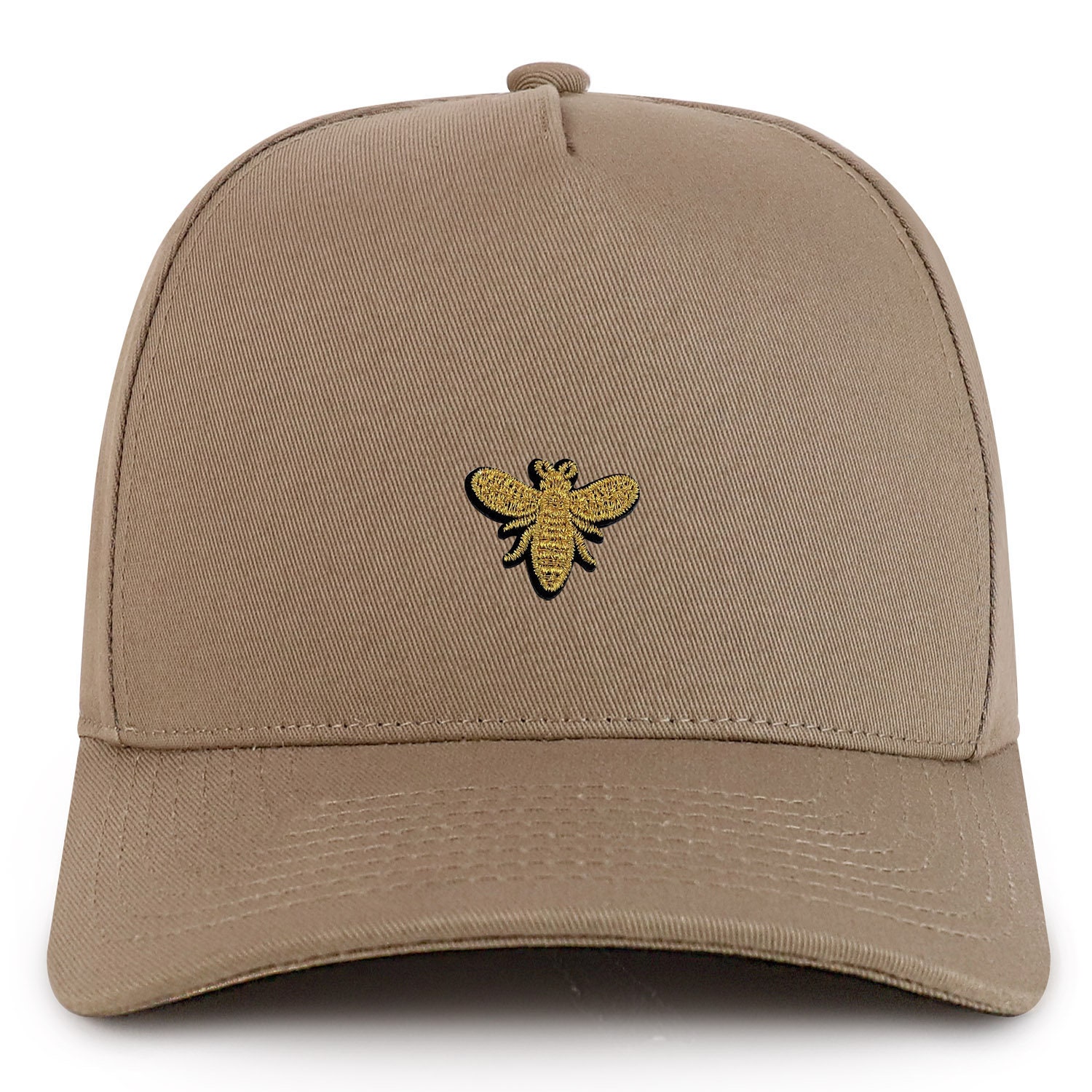 Stitchfy Golden Bee Embroidered Patch 100% Cotton 5 Panel