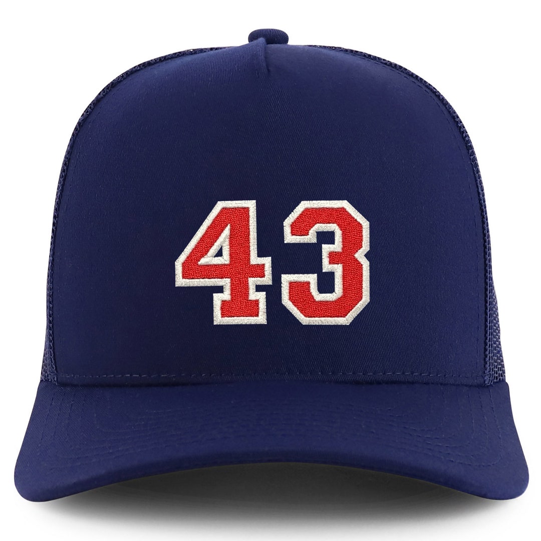 Stitchfy Number 43 Varsity Font Embroidered 5 Panel Structured Snapback ...