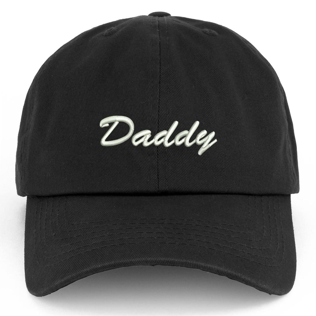 Dad Script Hat Stitchfy Daddy Script Embroidered Oversize XXL Soft Cotton Dad Hat (SF ...