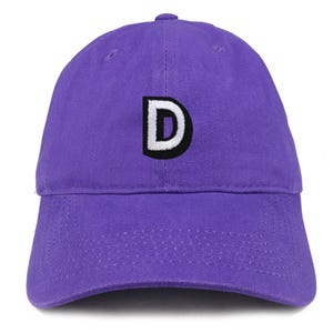 Gorra de béisbol de algodón suave de perfil bajo con parche del alfabeto D de Stitchfy (SF-AP0091-SAN-CP77)