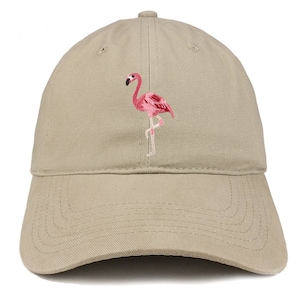 Stitchfy Flamingo Patch Low Profile Soft Cotton Baseball Cap (SF-AP0041-SAN-CP77)