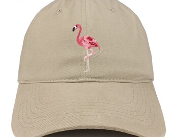 Stitchfy Flamingo Patch Low Profile Soft Cotton Baseball Cap (SF-AP0041-SAN-CP77)