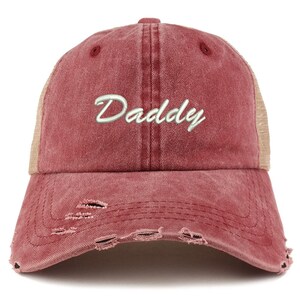 Stitchfy Daddy-keps med tvättad framsida och mesh baktill, fransig näbb (SF-TXT2051-NIS-GN-1012)