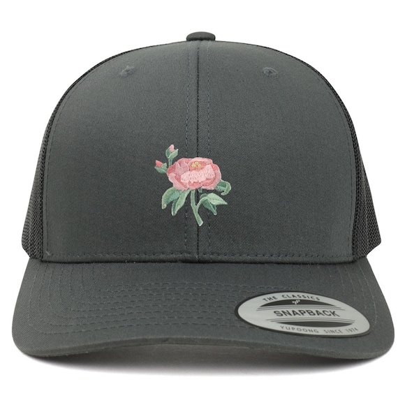 Black Mesh-Back Baseball Cap with Pink Embroidery Richardson 112 Split Hot Pink/Black Trucker Hat with Custom  main image 2