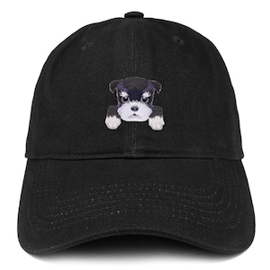 Stitchfy Schnauzer Patch Low Profile Soft Cotton Baseball Cap (SF-AP0005-SAN-CP77)