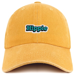 Stitchfy Hippie Cartoon Patch Pigment Dyed Soft Cotton Baseball Cap (SF-AP0277-MGC-7601)