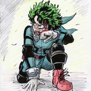 My Hero Academia Fanart Print Deku &#39;Blood&#39;