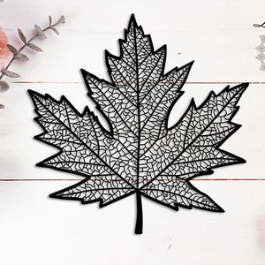 Baumblatt, leaf, maple, tree | Laser Paper Cut Vinyl | File Design to download | SVG, dxf template vector leaf