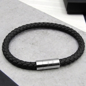 Personalised Men's Viking Rune Symbol Thick Leather Bracelet - 3rd Anniversary Gift - Personalised Bracelet -Mens Jewellery - Ancient Symbol