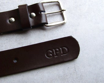 monogrammed belt