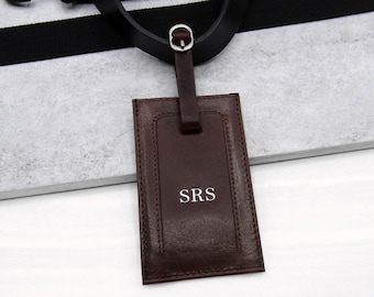 Personalised Leather Luggage Tag - Personalized Leather - Gifts For Him - Anniversary Gift - Travel Tag - Wedding Gift - Custom Tag