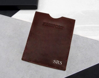 Personalisierte Leder Passport Cover - Passinhaber - RFID geschützt - Geschenk für ihn - Jubiläumsgeschenk - Reisegeschenk - personalisiertes Leder