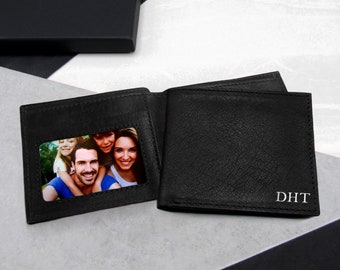 Handmade Personalised Men's RFID Leather Photo Billfold Wallet - Gifts For Him - Personalized Leather - Father's Day - Leather Wallet