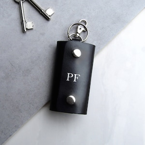 Porta-chaves grande de couro personalizado feito à mão - Presentes para ele - Couro personalizado - Presente para casa - Presente de viagem - Presente de aniversário - Presente de Natal