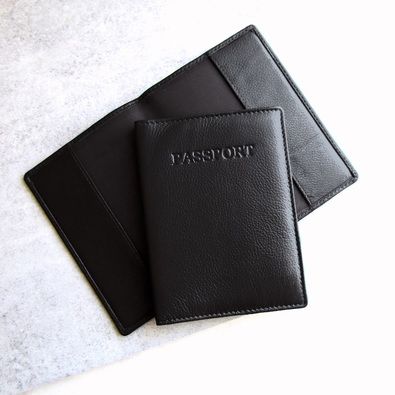 Personalised RFID Leather Passport Cover - Anniversary Gift -Gift For Him -Gift For Her - Travel Gift - Travel Accessory - 3rd Anniversary