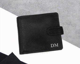 Personalised Men's RFID Leather Bifold Wallet - Gift For Him - Anniversary Gift - Custom Wallet - Personalized Leather - Xmas Gift