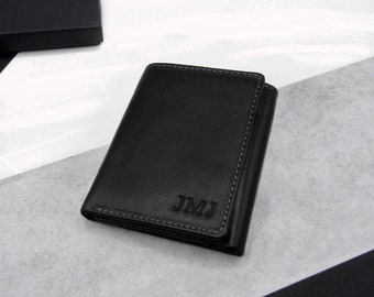 Personalisierte RFID Trifold Leder Geldbörse für Herren - Benutzerdefinierte Leder - Jubiläumsgeschenk - Personalisiertes Leder - Herren Geschenk - Geschenke für Ihn