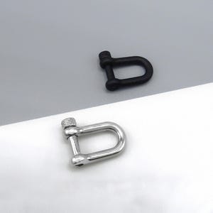Zusätzliche Schäkelverschlüsse in Mattschwarz oder Silber – Herrenschmuck – Geschenkideen für Ihn – Herrengeschenk – Schäkelarmband – Herrenschmuck