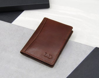 Personalised RFID Leather Travel Card Holder - Custom Leather - Anniversary Gift - Personalized Leather - Gifts For Him