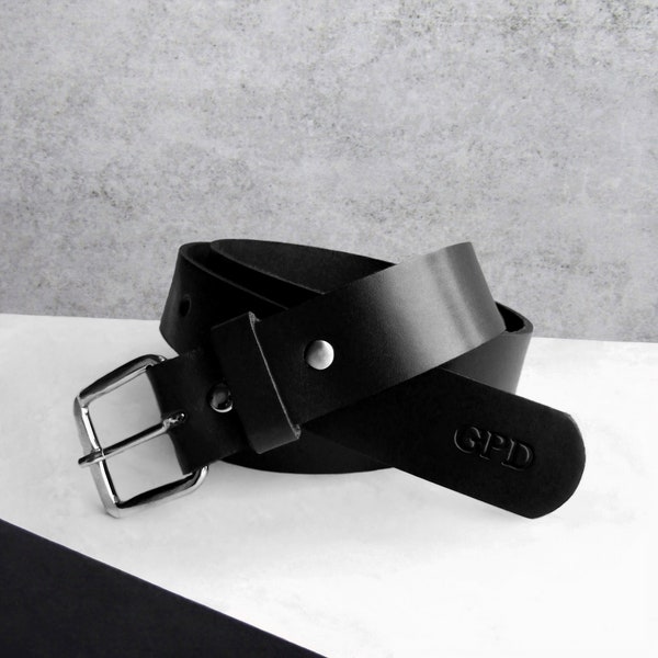 Handmade Personalised Men's Leather Belt - Gifts For Him - Anniversary Gift - Wedding Gift- Personalized Belt- Monogrammed Belt- Custom Belt