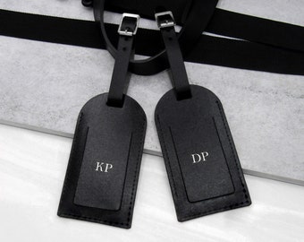 Couples Handmade Personalised Leather Luggage Tag Set - Wedding Gift - Anniversary Gift - Gifts For Him - Gifts For Her - Couple Gifts