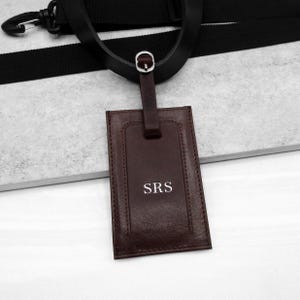 Personalised Leather Luggage Tag - Personalized Leather - Gifts For Him - Anniversary Gift - Travel Tag - Wedding Gift - Custom Tag