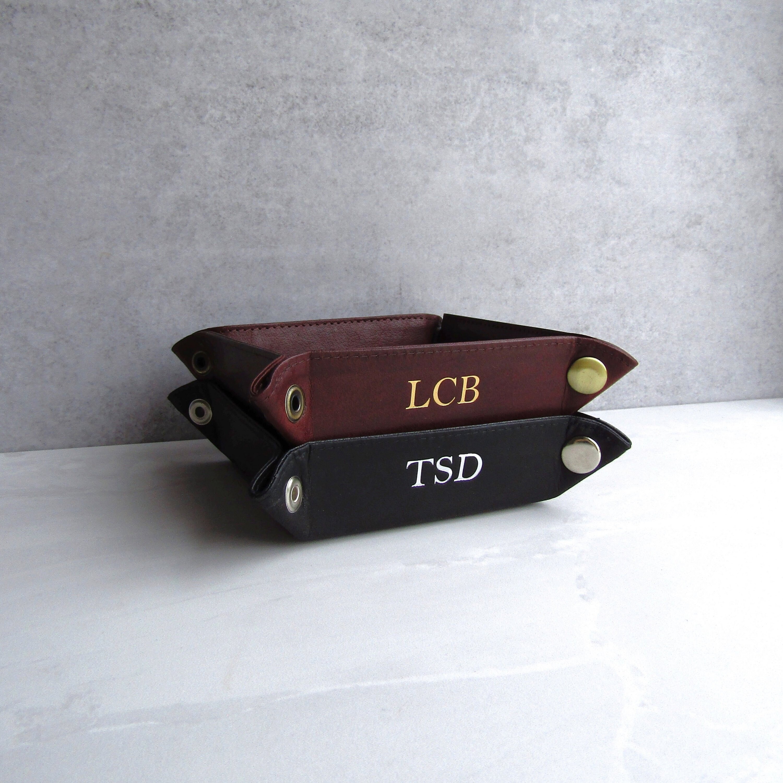 Personalised Leather Desk Tidy Gifts For Him Travel Gift Etsy