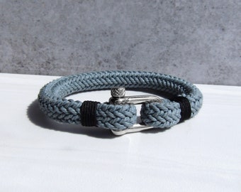 Men's Thick Nautical Rope Bracelet With Bolt Clasp - Mens Jewelry - Shackle Bracelet - Nautical Jewellery - Gifts For Him - Mens Bracelet