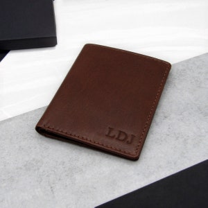 Porta carte di credito in pelle RFID personalizzato da uomo - Pelle personalizzata - Regalo di anniversario - Pelle personalizzata - Regali per lui - Regalo di Natale