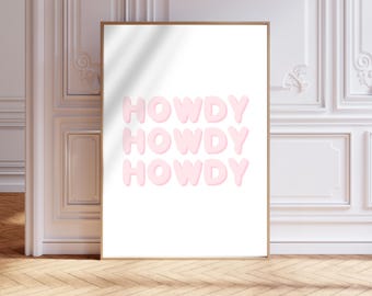 Howdy Wall Art | Digital Print by In Bloom Company