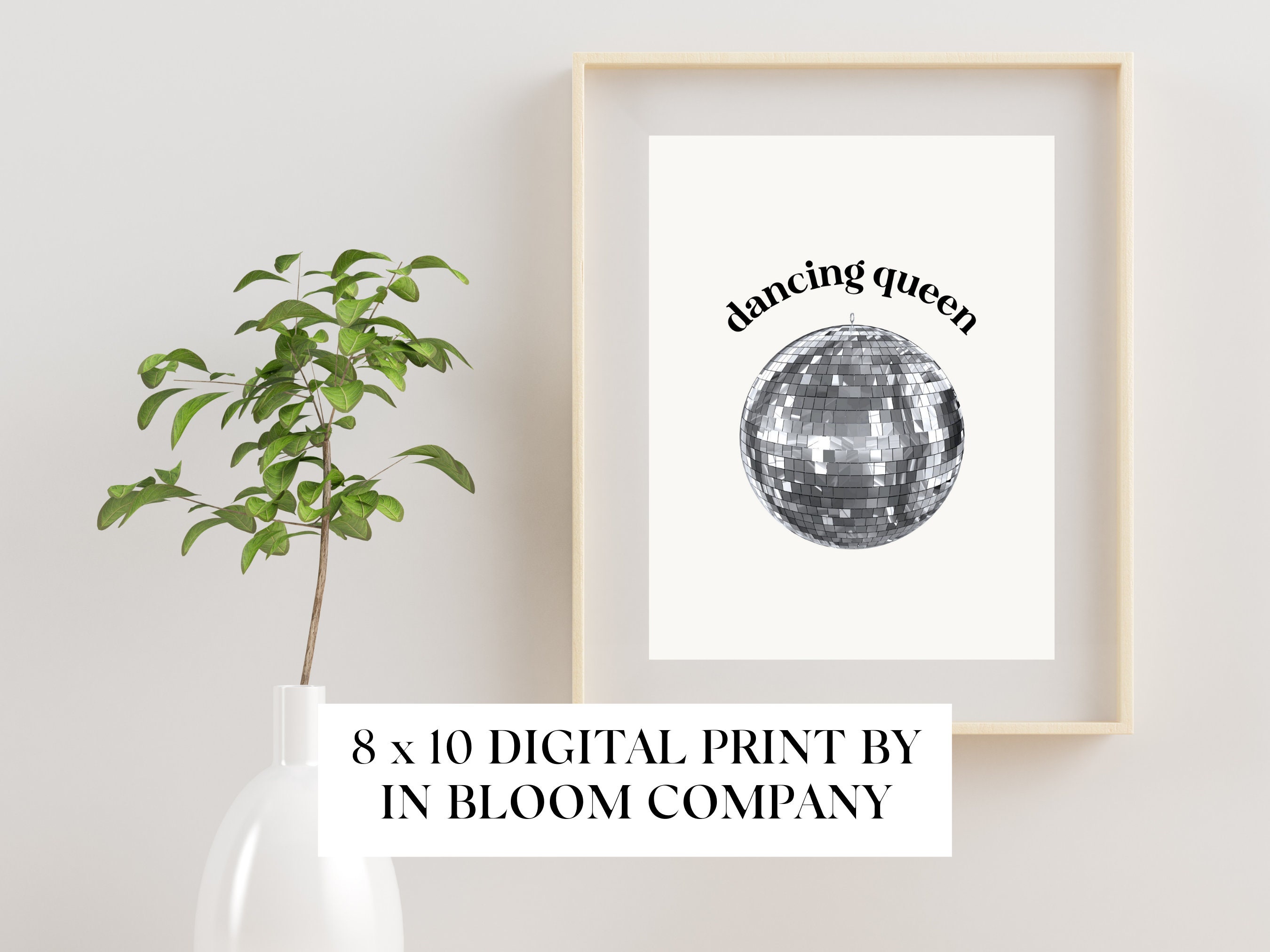 Dancing Queen Disco Wall Art Digital Print by in Bloom - Etsy