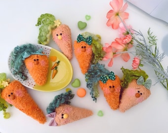 Easter Carrot. Cute Fridge Magnet. Pocket Friend. Easter Gift.