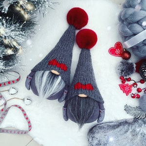 Handmade Christmas Gnome: Nordic Shelf Sitter Decoration