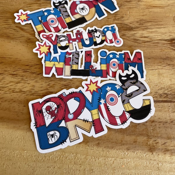 Superhero Sticker Etsy