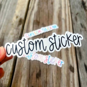Custom Text Stickers: Personalized Laptop & Water Bottle Decals
