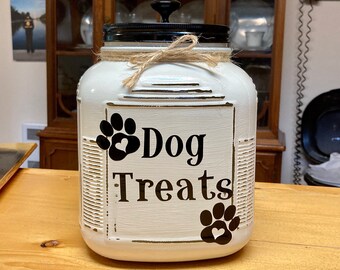 Dog Treat Jars Etsy