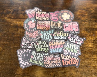 Personalized Teacher Sticker Pack: Colorful Classroom Decor Labels