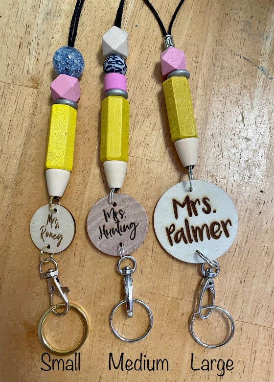 KEYCHAIN Realistic Pencil Keychain Pencil Key Holder Custom Etsy