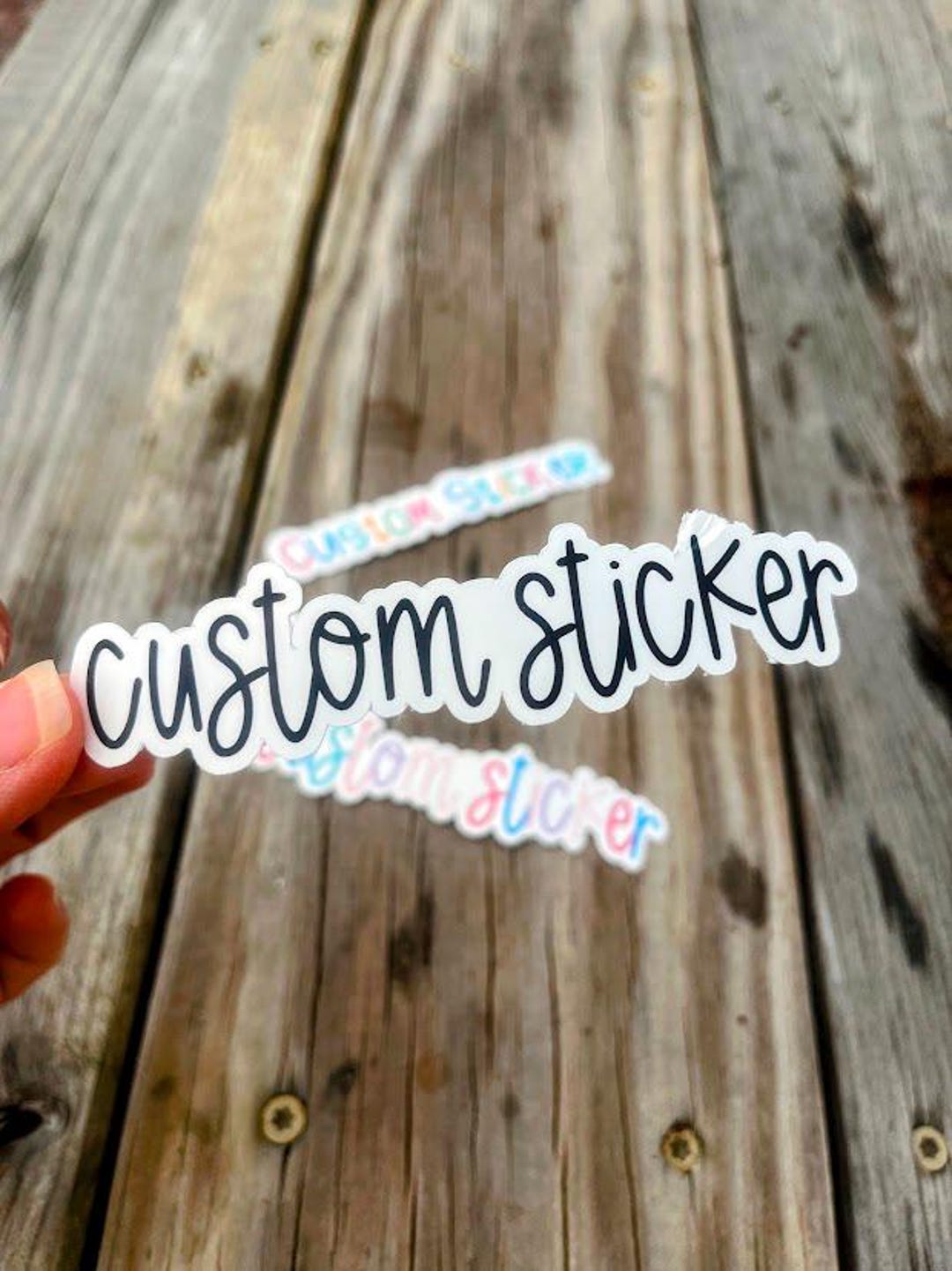 Custom Text Vinyl Sticker Waterproof Personalized Name Decal for ...