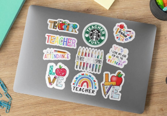 Colorful Teacher Stickers  Back To School Laptop Stickers