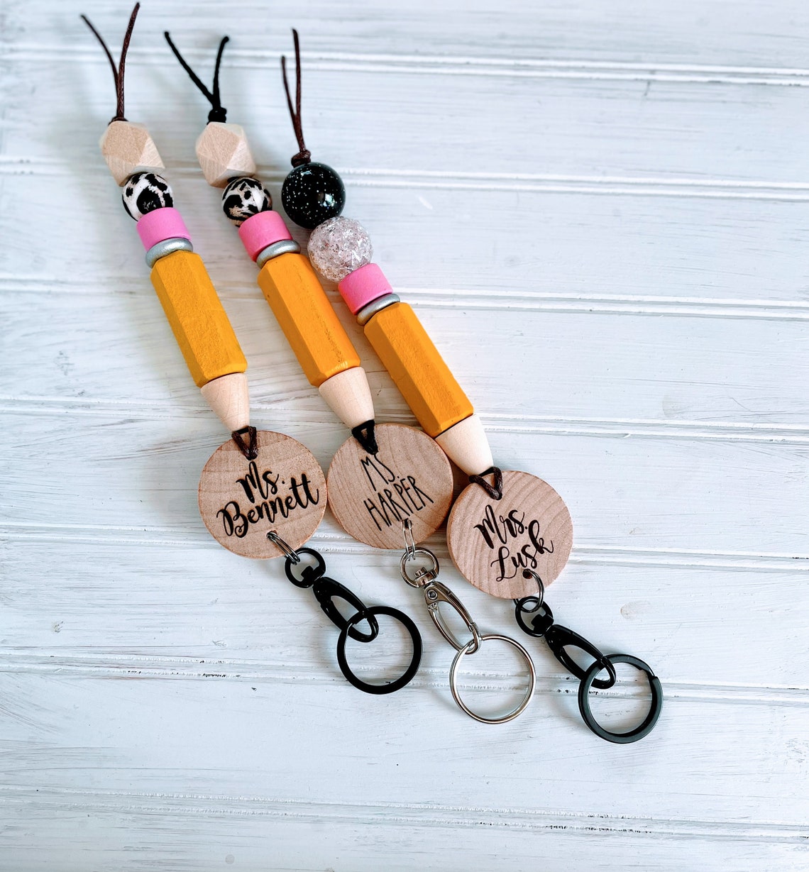 KEYCHAIN Realistic Pencil Keychain Pencil Key Holder Custom Etsy