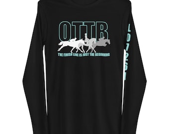 Finish Line Long Sleeve Tee | OTTB | Thoroughbred | Equestrian | Horse |T-Shirt | Tee Shirt | Race | Race Horse | Retired Racehorse