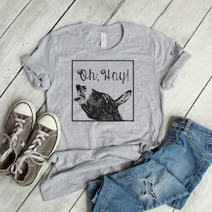 Oh, Hay! - Five Color Choices |  Donkey Tee Shirt | Donkey | Mule | Funny Tee Shirt |