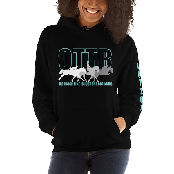 Finish Line Hoodie | OTTB | Thoroughbred | Equestrian | Horse |T-Shirt | Tee Shirt | Race | Race Horse | Retired Racehorse