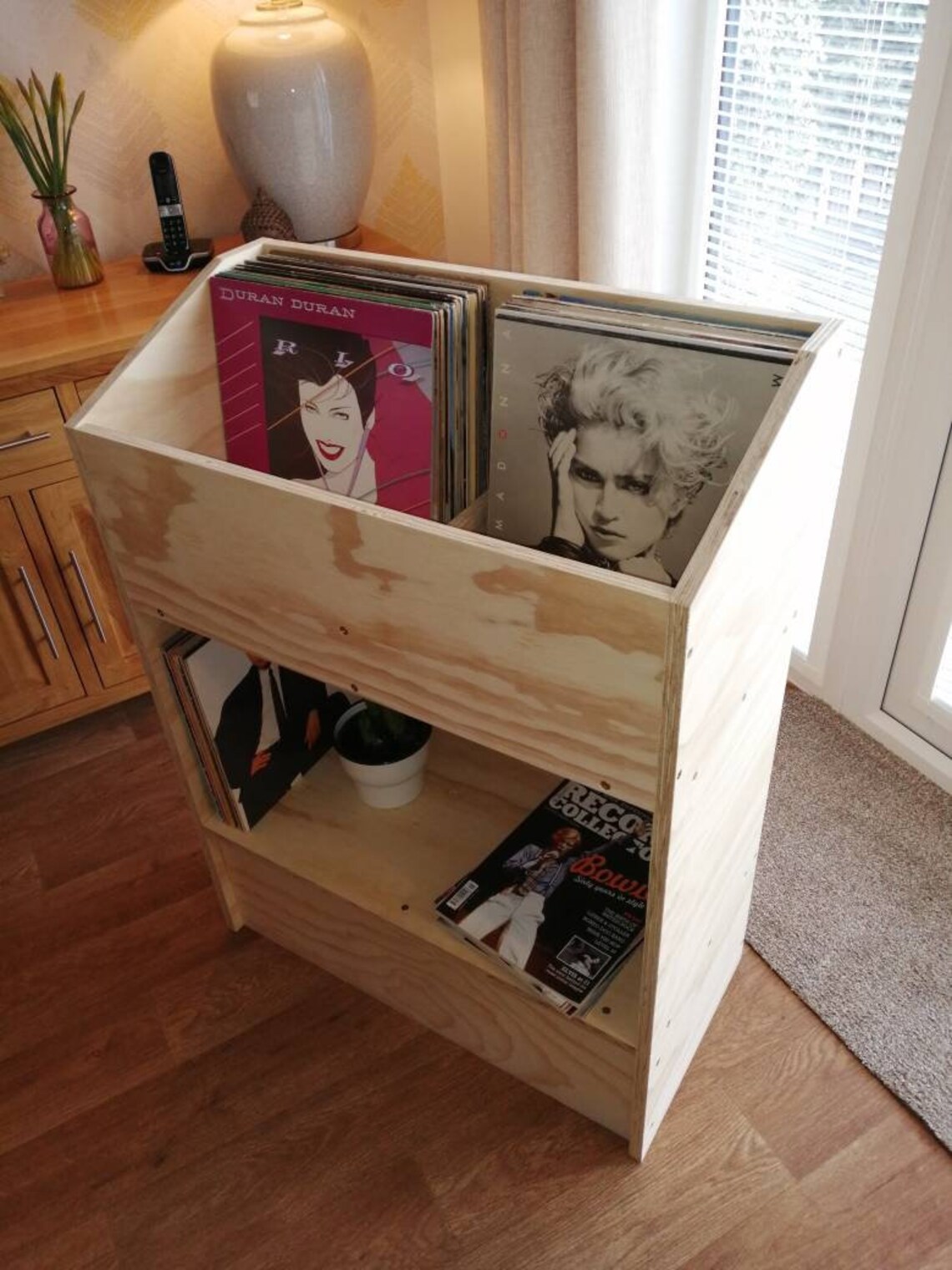 Slimline LP Vinyl Record Storage Browser Flip Bin Etsy