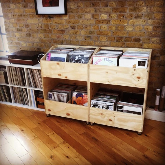 LP Vinyl Record Storage Browser Flip Bin Etsy